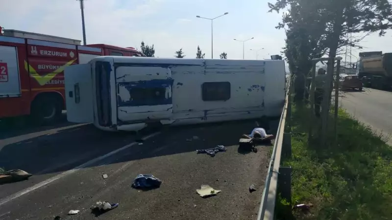 Askeri Servis Aracı Devrildi: 13 Asker Yaralandı!