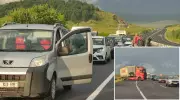 Dev Tır Yoldan Çıktı, Trafik Felç Oldu! Kilometrelerce Araç Kuyruğu