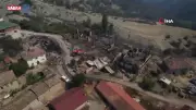 Orman Yangını Mahalleyi Yuttu: Evler Kül Oldu, Geriye Sadece Harabe Kaldı!