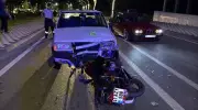 Trafik Canavarı Yine İş Başında: Otomobil ve Motosiklet Çarpıştı, Yaralılar Var!