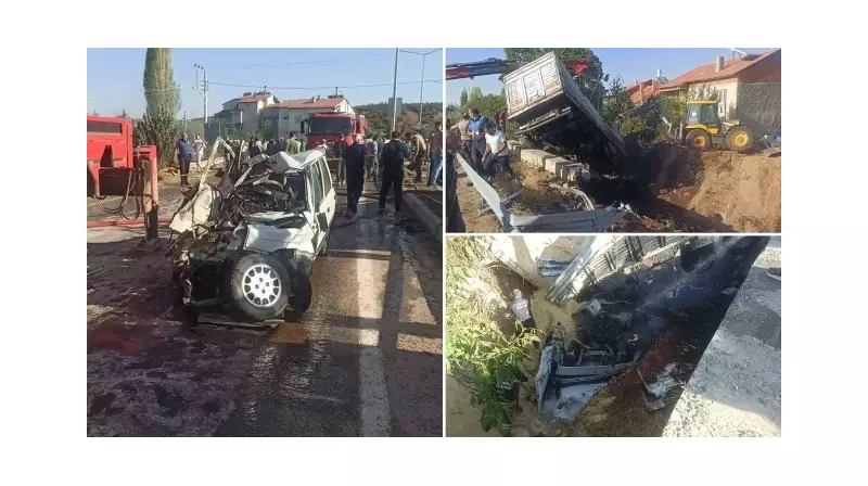Korkunç Tır Kazası: Otomobile Çarpan Tır Alev Aldı, 3 Kişi Hayatını Kaybetti