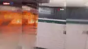 ABD'de Banliyö Treninde Çıkan Yangında Yolcular Son Anda Kurtuldu!