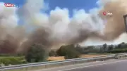 Çanakkale'de Tarım Arazisinde Başlayan Yangın Ormanlık Alana Sıçradı: Anlar Kamerada!