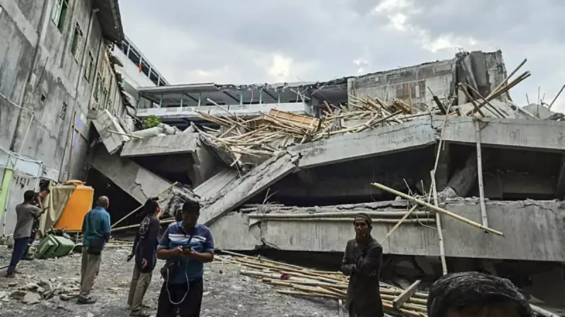 Endonezya'da Okul Tadilatı Faciaya Dönüştü: Öğrenciler Enkaz Altında Kaldı!