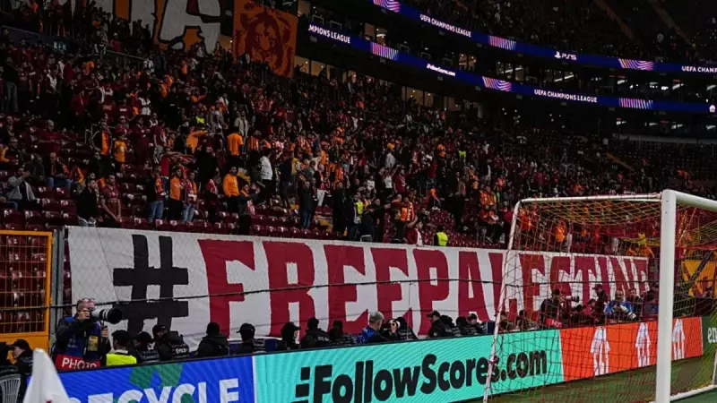 Galatasaray'dan Liverpool Maçı Öncesi Anlamlı Destek: Tribünler Gazze İçin Bir Araya Geldi!