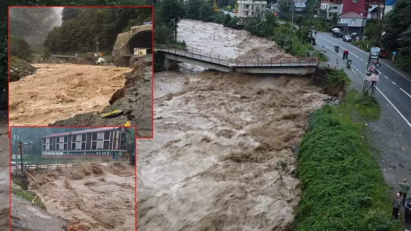 Rize'de Sel Felaketi: Metrekareye 161 Kilo Yağış Düştü, Hayat Durdu!