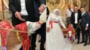 Düğünde Gelin ve Damada Sıra Dışı Hediye: Canlı Buzağı!