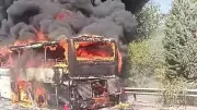 Mersin Otoyolunda Dehşet: Yolcu Otobüsü Alev Alev Yandı!