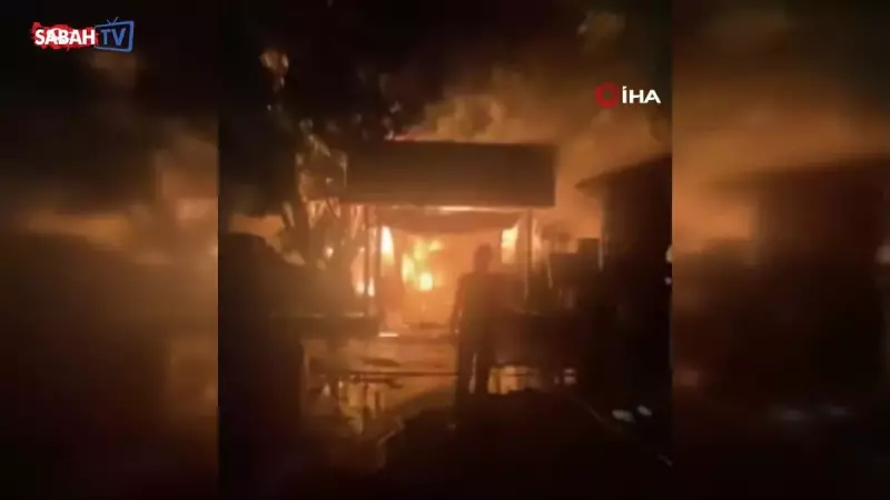 Akyaka'da Restoran Yangını: Panik Anları Kamerada!