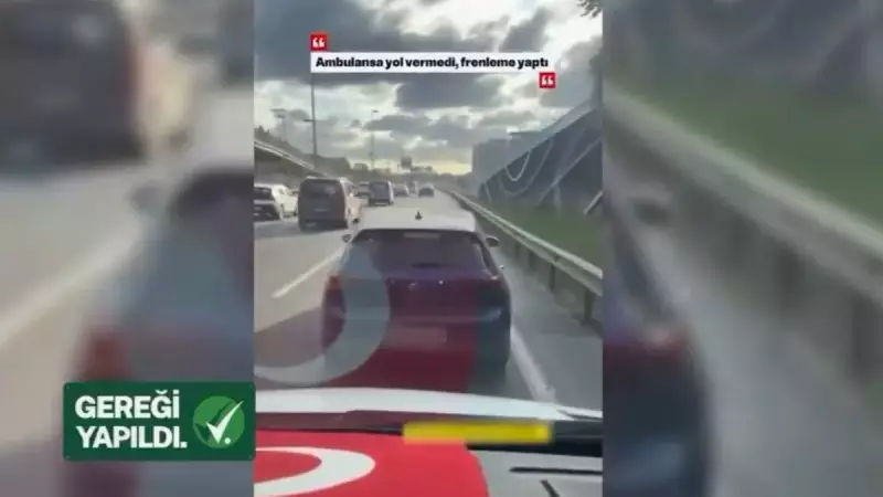 Ambulansın Acil Geçiş Hakkını İhlal Eden Sürücüye Ağır Ceza!