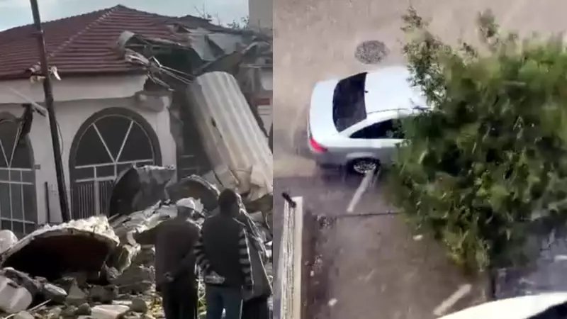 Ankara'yı Sarsan Hortum: Tarihi Caminin Minaresi Yerle Bir Oldu!