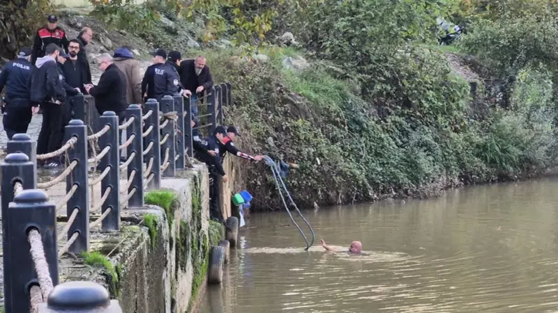 Bartın'da Tartışma Sonrası Dram: Eşiyle Kavga Eden Adam Soğuk Irmak Sularına Atladı!