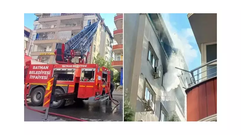 Batman'da Gece Yarısı Çıkan Yangın: Anne ve İki Çocuğu Dumandan Etkilendi!