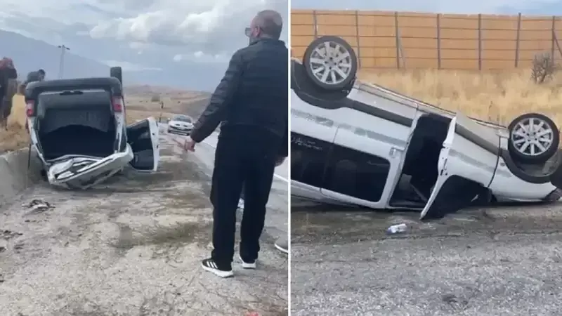 Erzincan'da Feci Kaza: Araç Takla Attı, İçindeki Çocuklar da Yaralandı!