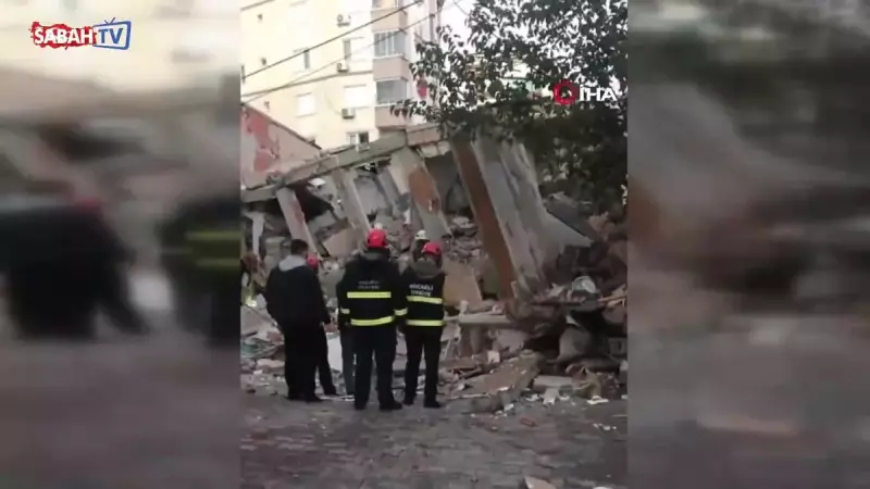 Gebze'de 5 Katlı Bina Yerle Bir Oldu! Çok Sayıda Ekip Olay Yerine Sevk Edildi