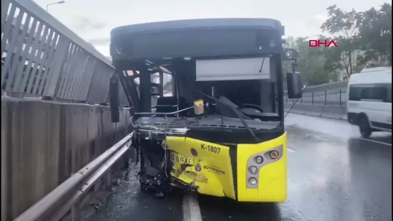 Kadıköy'de Alkollü Otobüs Şoförü Korku Dolu Anlar Yaşattı! Kazada Yaralananlar Var