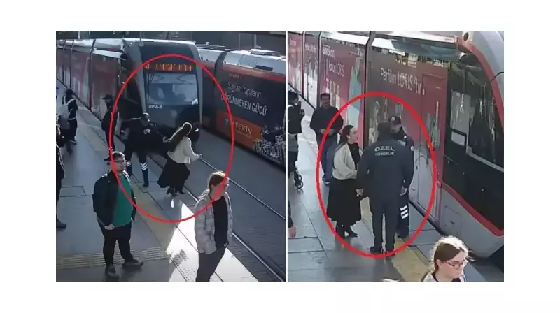 Kayseri'de Tramvay Faciası Son Anda Önlendi! Güvenlik Görevlisinin Sıra Dışı Dikkati Hayat Kurtardı