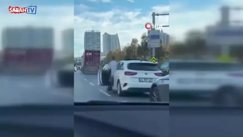 Tır Şoförüne Yumruklu Saldırı! Kameralar O Anları Böyle Yakaladı