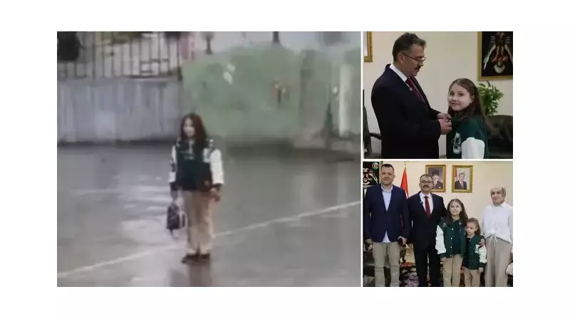 Yağmur Altında İstiklal Marşı'na Saygı Duruşu: Vali'den Öğrenciye Sürpriz Ödül!
