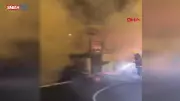 Adana'da Seyir Halindeki Yolcu Otobüsü Alev Alev Yanıyor! İnanılmaz Görüntüler