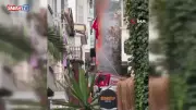 Beşiktaş'ta Tarihi Ahşap Bina Alev Alev! İşte Yangının Saniye Saniye Gelişimi