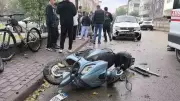 Trafik Canavarı Yine İş Başında: Motosiklet ile Otomobil Çarpıştı, Sürücü Yaralandı!