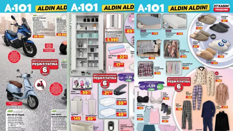 27 Kasım A101 Aktüel Ürünleri: Ev Giyim Fırsatları Satışta!