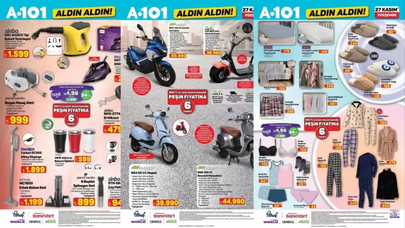 A101 27 Kasım Aktüel Ürünler Kataloğu: Elektrikli Moped ve TV Fırsatları