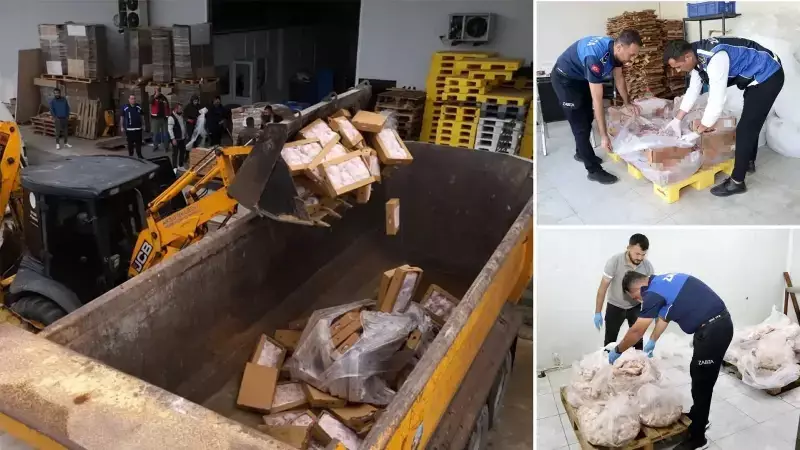 Aksu'da 25 Ton Tarihi Geçmiş Tavuk ve Ürünleri İmha Edildi