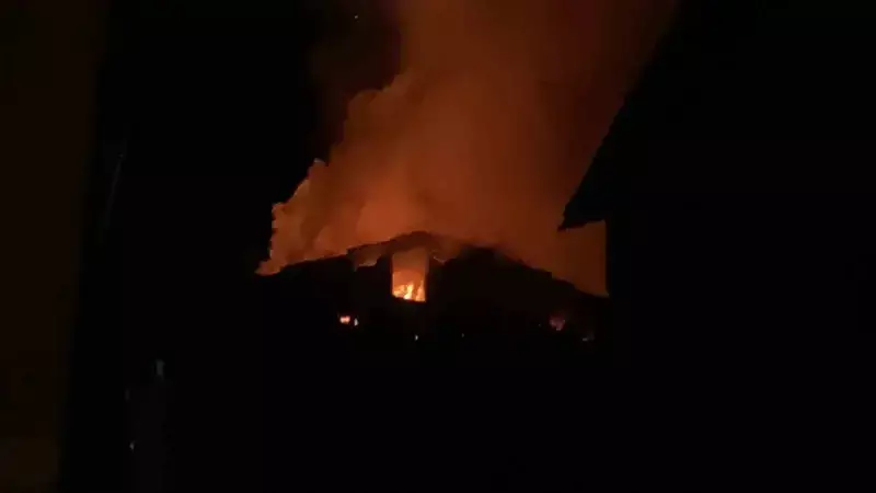 Çankırı'da Alevler İçinde Kalan Ev! Yangından Geriye Küller Kaldı