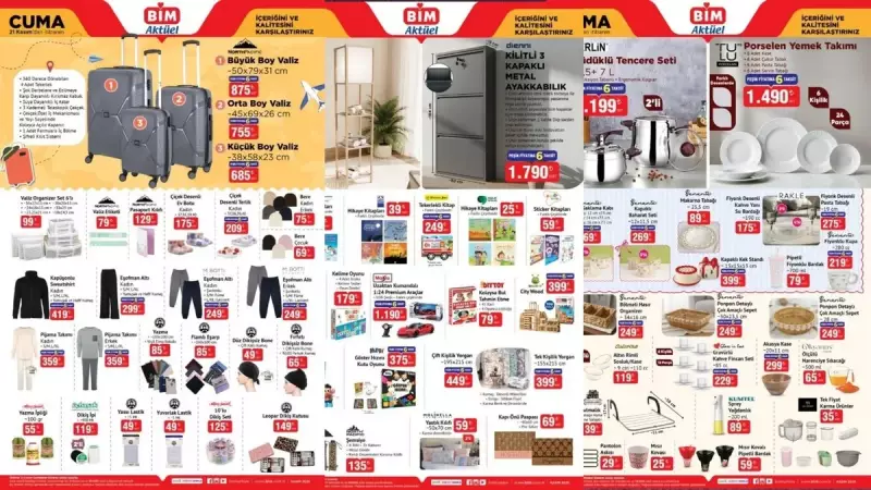 BİM'den 18-21 Kasım'da Salı ve Cuma İndirimleri! Isıtıcı, Valiz, Ayakkabılık