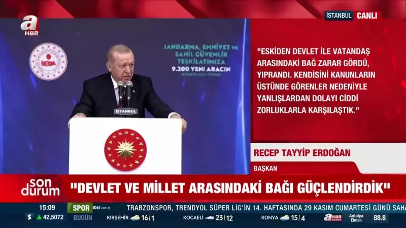 Cumhurbaşkanı Erdoğan: 9200 Yeni Araç Jandarma ve Emniyet'e Teslim Edildi