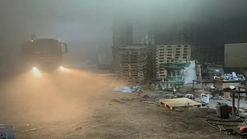 Edirne'de Palet Fabrikasında Yangın: Yaralanan Yok