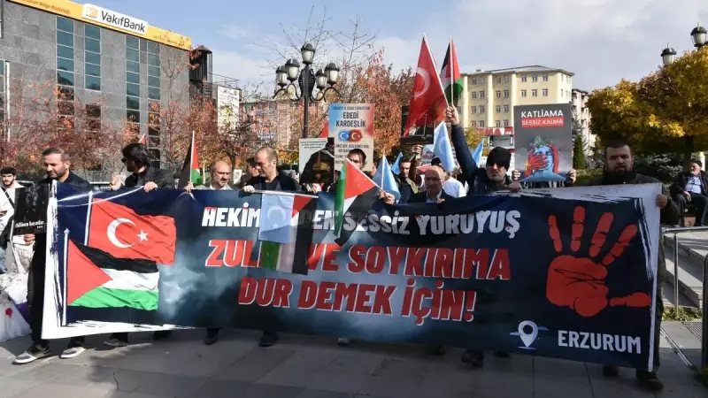 Erzurum'da Sağlık Çalışanları 104 Haftadır Gazze İçin Yürüyor