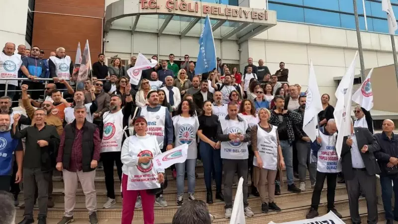 Çiğli'de memurlar 16 gündür eylemde: Sosyal Denge Tazminatları ödenmiyor