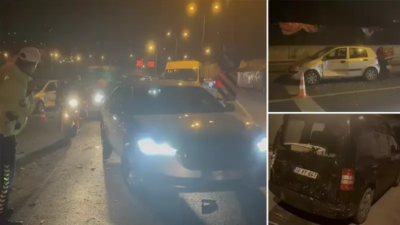 Maltepe'de Alkollü ve Ehliyetsiz Sürücüden 4 Araçlık Zincirleme Kaza