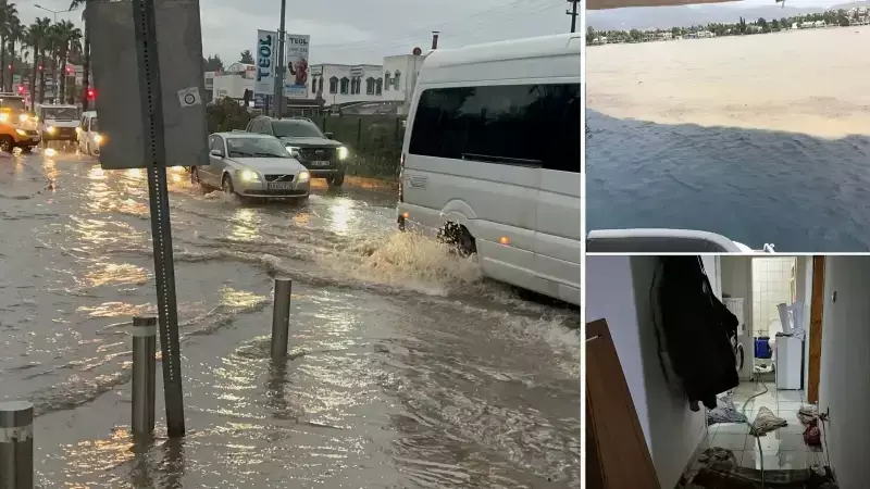 Muğla'da Sağanak ve Fırtına: Bodrum'da Yaşam Felç Oldu