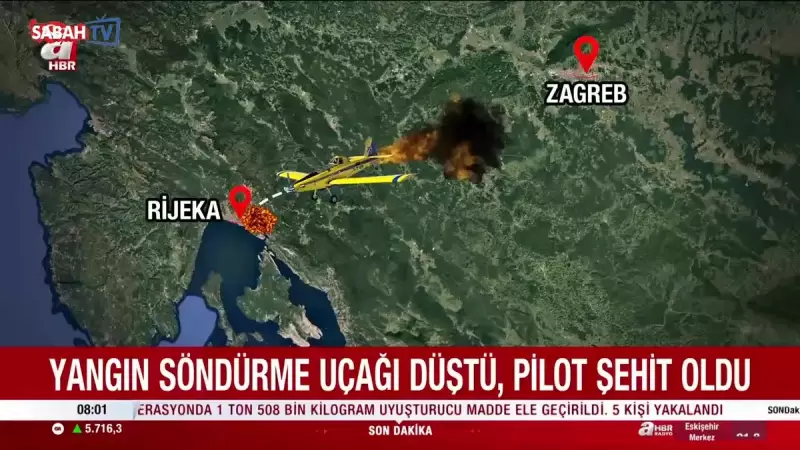 OGM'nin AT802 Yangın Söndürme Uçağı Hırvatistan'da Düştü: Pilot Şehit