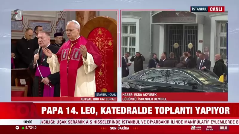 Papa 14. Leo Türkiye Ziyaretinde Saint Esprit Katedrali'ni Ziyaret Etti