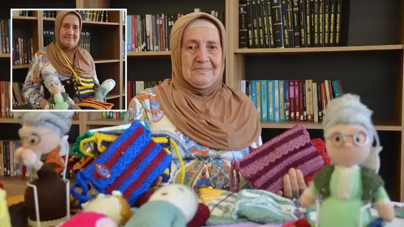 Örgü Ustası Bayan, El Emeği Ürünlerinden Elde Ettiği Geliri Huzurevine Bağışlayarak Gönülleri Fethetti!