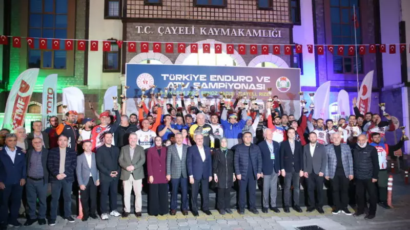 Rize'de Türkiye Enduro ve ATV Şampiyonası Renkli Görüntülere Sahne Oldu