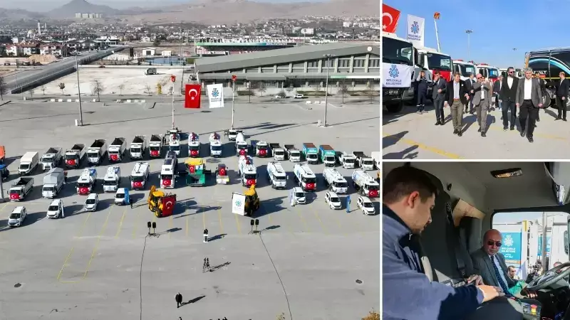 Selçuklu Belediyesi 71 Yeni Hizmet Aracını Filoya Kattı