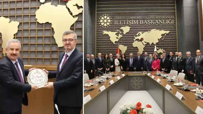 TBF Başkanı Sinan Burhan'dan İletişim Başkanı Duran'a Ziyaret