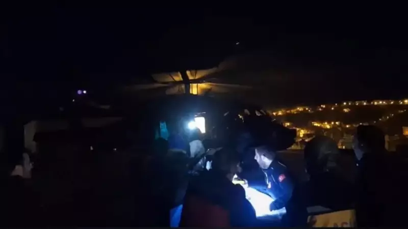 Van'da 4 Metreden Düşen Genç Jandarma Helikopteriyle Kurtarıldı