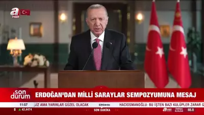 Cumhurbaşkanı Erdoğan'dan Milli Saraylar Sempozyumu'na Video Mesaj