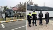 Edirne'de Tur Otobüsü Ters Yönde İnerek Refüje Çarptı