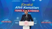 Karabük'te Yangınzedeler Bakan Kurum ile Yeni Evlerin Temelini Attı