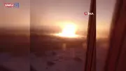 Rusya'nın Omsk Bölgesi'nde Doğalgaz Boru Hattında Patlama: Alev Topu Gökyüzünü Aydınlattı
