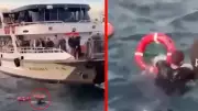 Üsküdar'da Feribot Dehşeti! Kadın Yolcu Denize Düştü, O Anlar Kamerada