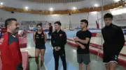 Suat Çelen Bolu'da Milli Cimnastikçilerle Antrenmanda
